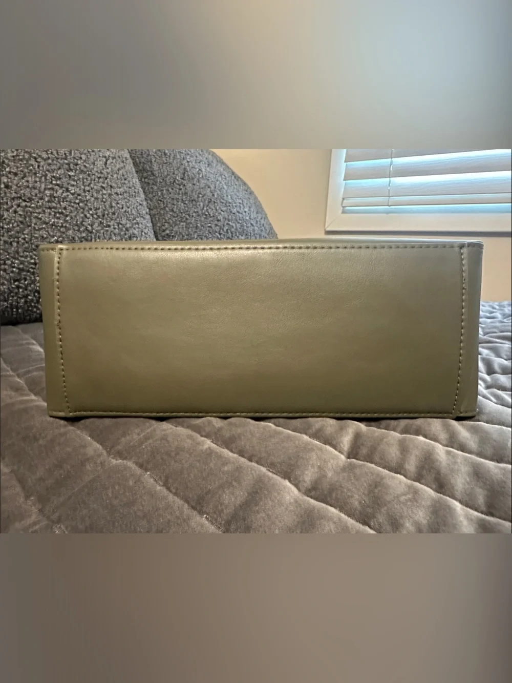 a new day Olive Green Satchel with Gold-Tone Clasp